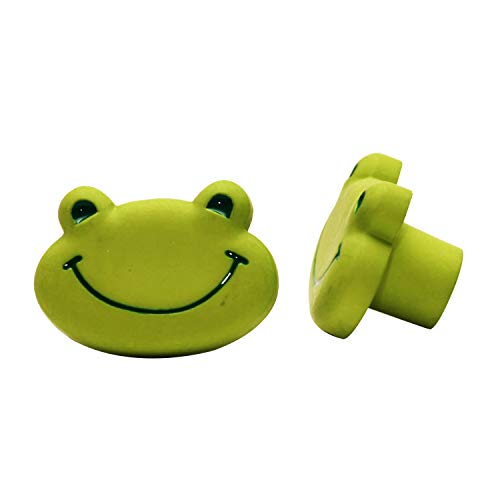 Preisvergleich Produktbild Möbelknopf Schrankknopf fürs Kinderzimmer Modell Grüner Frosch Gesamtbreite 35mm
