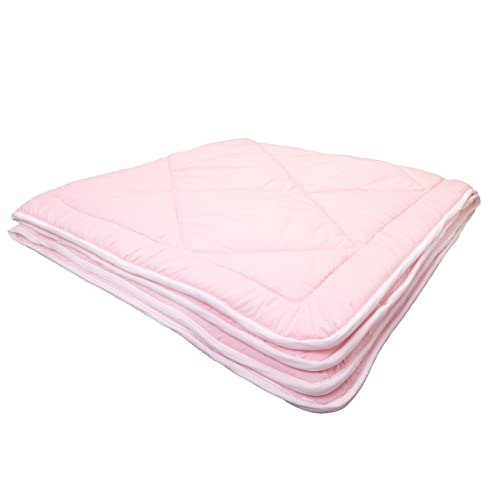 PEN-POL Couverture D'été pour Les Personnes Allergiques 220 x 240 cm, Rose, Respirante, Microfibre, Couette, Couverture, Édredon, Légère Et Confortable, Anti-Allergique