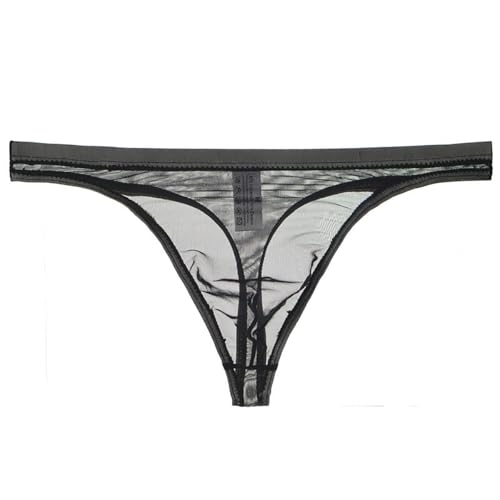 Men's Thongs Strings Sexy Mesh Underwear Thong Mini G-String Lingerie Underwear Panties2