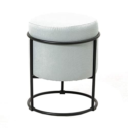 Taburete de hierro forjado, elegante banco de zapatos, silla versátil para pies, asiento de descanso compacto para entrada o sala de estar