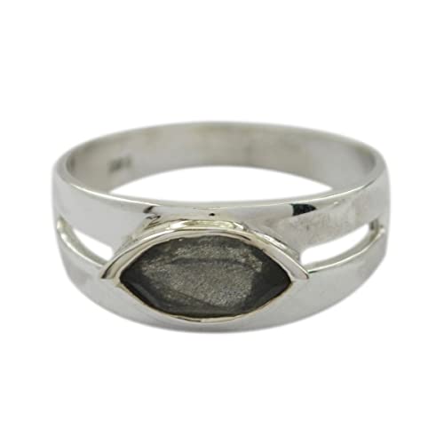 Bague en argent 925 avec pierre marquise, un bijou fait main prestigieux