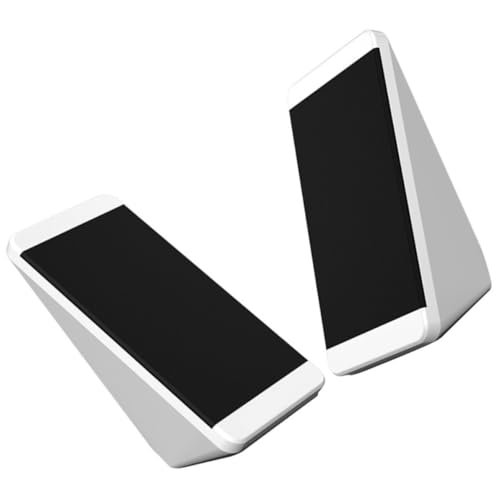 Altavoces de PC con sonido estéreo y control de volumen integrado blanco
