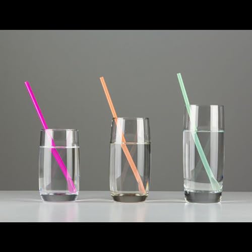 200 pitillos desechables coloridos con cuchara 20 cm miniatura 6