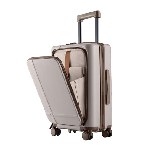 NINETYGO 20 Inch Carry On Luggage (Flat White)