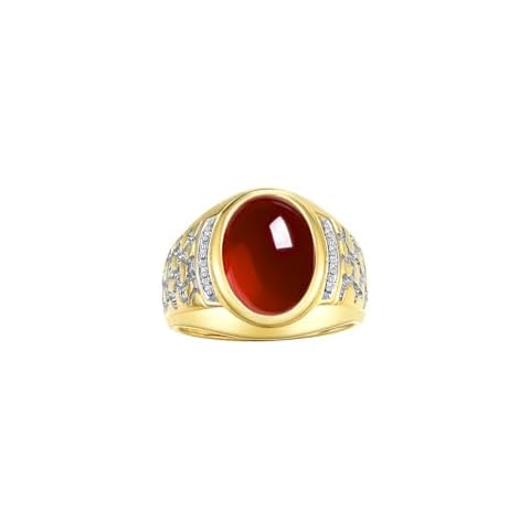 RYLOS 14K Gold Nugget Ring with Diamonds Cover