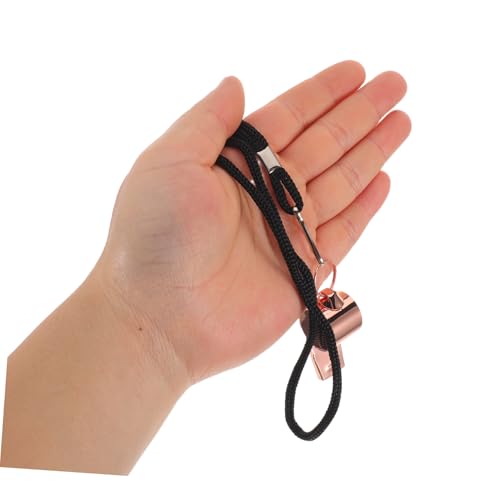 6 silbatos deportivos de acero inoxidable con cordón para cuello miniatura 4