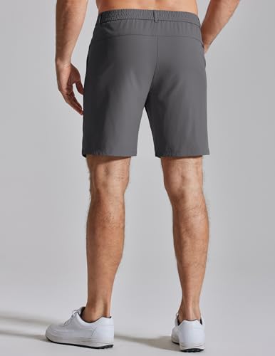 Image of COOFANDY Mens Golf Shorts 7 inch Inseam Lightweight Quick Dry Shorts Elastic Waistband with 3 Pockets UPF50