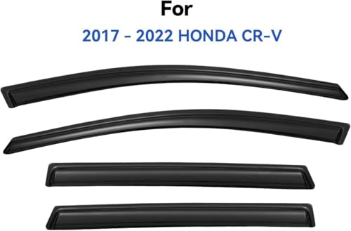 Image of Window Visors Rain Guards for Honda CRV 2017 2018 2019 2020 2021 2022, Out-Channel Window Vent Wind Deflectors Visors Shades for 17-22 CR-V