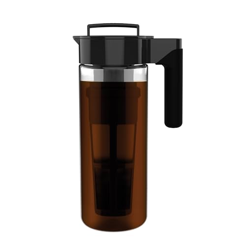 Comparison: Best Airtight Cold Brew Iced Coffee Maker 5 Takeya Glass Cold Brew Coffee Maker for Iced Coffee, Airtight Pitcher, Premium Quality, 2 Quart, Black Lid and Handle