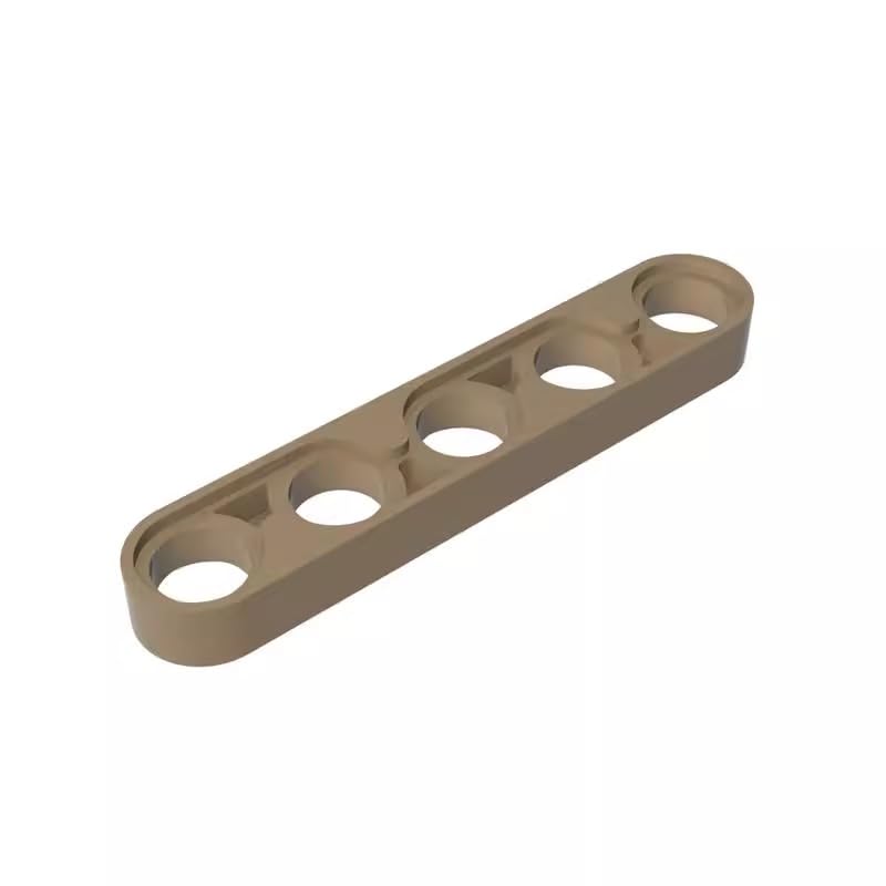 32017 Technic Beam 1X5 Thin 50 Pieces High-Precision MOC Building Bricks Replacement Parts Compatible with Lego bricks GDS-693 Dark Tan