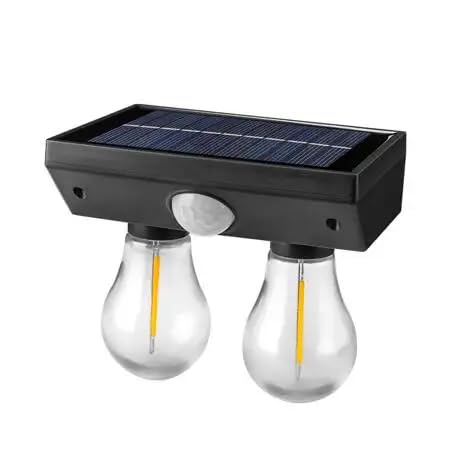 2 Bulb led Solar Outdoor Garden Wall Light,Solar Wall Lantern with Modes & Motion Sensor, Waterproof with Clear Panel (2 Bulb LED Wall Lamp)-image-46