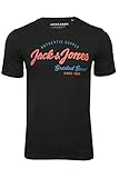 Weiche Baumwollqualität JACK & JONES Herren Jjelogo Tee O-neck 2 Col Ss20 Noos T Shirt, Schwarz, L EU