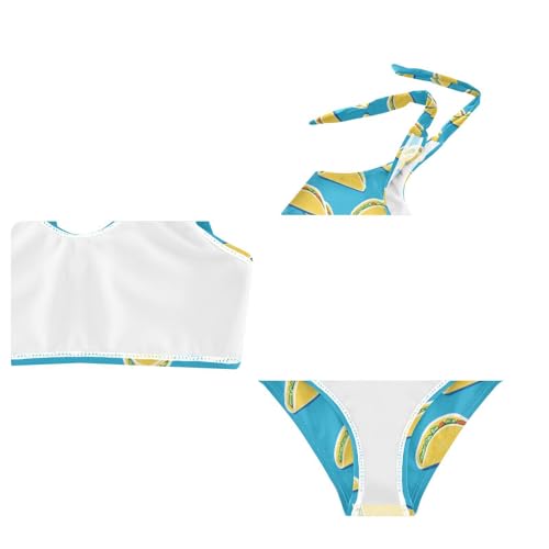 Wusikd Yellow Taco Girls Swimsuits Two Piece Swimwear Bikini Set for for Girls Size 3T4