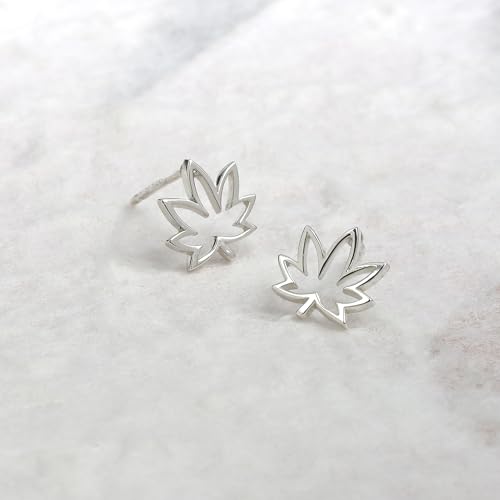 Boma Jewelry Sterling Silver Open Maple Leaf Stud Earrings3