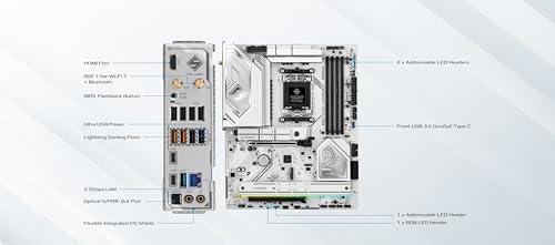 Image of ASRock B850 Steel Legend WiFi AMD AM5 ATX Motherboard, Supports AMD Ryzen 9000 /8000 /7000 Series Processors, DDR5 8000+ (OC), PCIe 5.0, 2.5G LAN, WiFi 7, 14+2+1 Power Phase