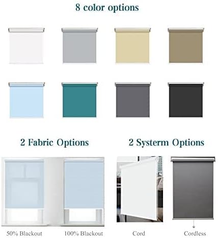 Miniatura 5 de ZY Blinds - Persianas opacas enrollables hechas a medida de cualquier tamaño de 20 a 78 pulgadas de ancho, protección UV, ahorro de energía para el