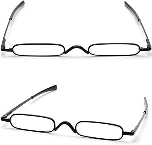 Viseng Slim Mini Metal Reading Glasses Compact Lightweight Portable Readers With Glasses Case +2.50 Reader Eyeglasses #TOP3