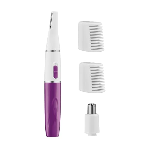 Conair All-in-1 Facial Hair Trimmer for Women, Perfect for Face, Ear/Nose and Eyebrows, Battery-Powered