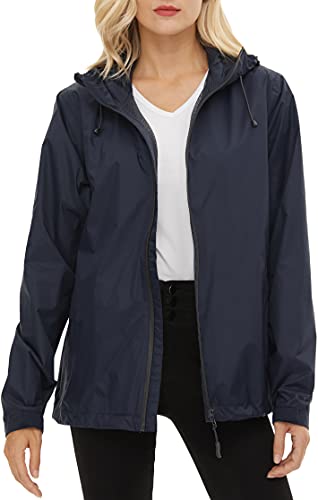 Image of Women's Rain Jacket Lightweight Waterproof Raincoat