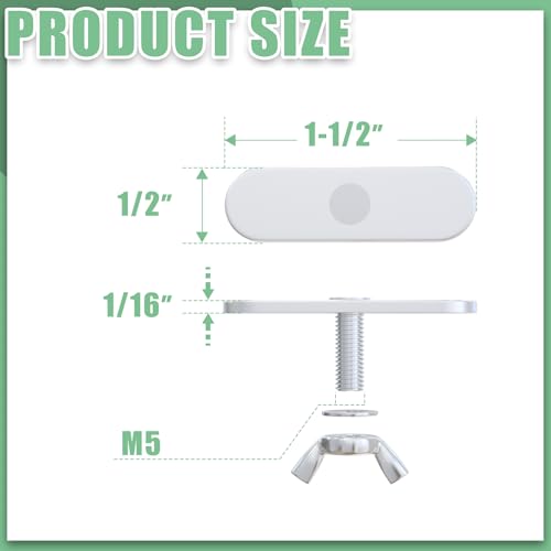 Image of T-Slot Bolts with Wing Nut,20 Packs M5x12mm Thread Size T-Bolts,Sliding T-Bolt with Butterfly Nut and Washer,T-Track Bolts and Wing Knobs for AC Winsow Seal Panels and DIY Project