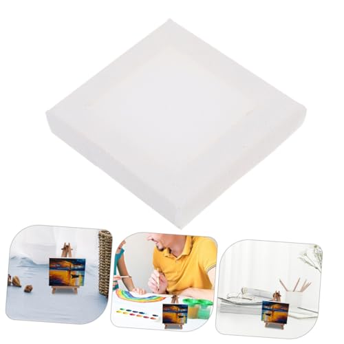 Mini lienzos de algodón con bastidor de madera estable para artistas y técnicas mixtas 20 pcs 8