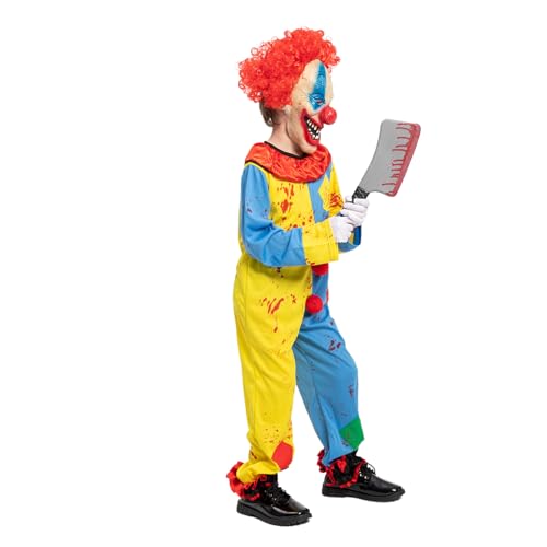 Disfraz completo de payaso aterrador para niños miniatura 3