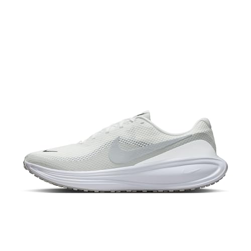 Nike Men's Revolution 8 Road Running Shoes, Summit White/Metallic Silver-White, 9.5