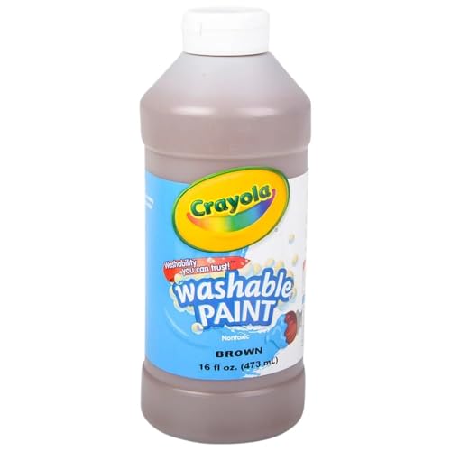 Peinture lavable marron en bouteille de 16 oz pour ateliers créatifs et dessins