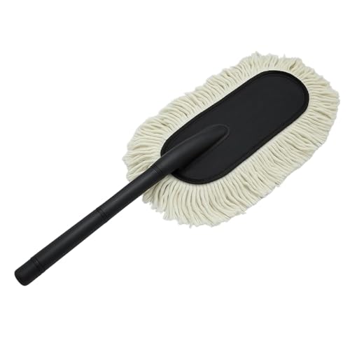 Image of Car Duster Microfiber Brush Shine & Dust Removal Cleaning Brush Duster for Cars, SUVs & All Vehicles - White