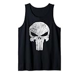 Marvel Comics Punisher Skull Symbol Distressed Tank Top