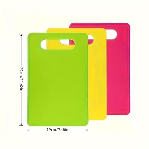 Set de 3 tablas de cortar plásticas antideslizantes con mango miniatura 4