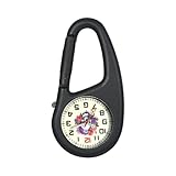 カラビナウォッチ 登山 バックにつける時計 カバン時計 髑髏: 夜光 アナログ スカル ペンダント時計 キーホルダー 時計 アウトドア カラビナ 時計 - ハロウィン プレゼント