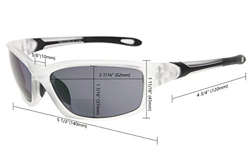 Image of Eyekepper Bifocal Sunglasses for Women Men, Rectangular Frame | Outdoor Sports Bifocal Reading Sunglass, with Readers Built in, Mens Tinted Sun Reader Bifocals, Ladies Cheater,Wrap Half Rim