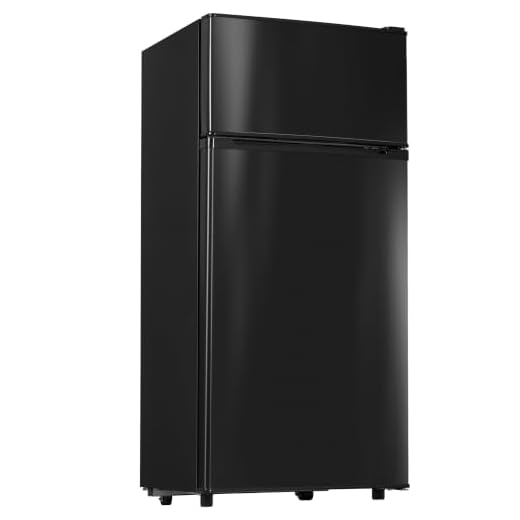 Manastin 4.5 Cu.Ft Mini Fridge Freezer for Dorm/Office, 2-Door, Quiet