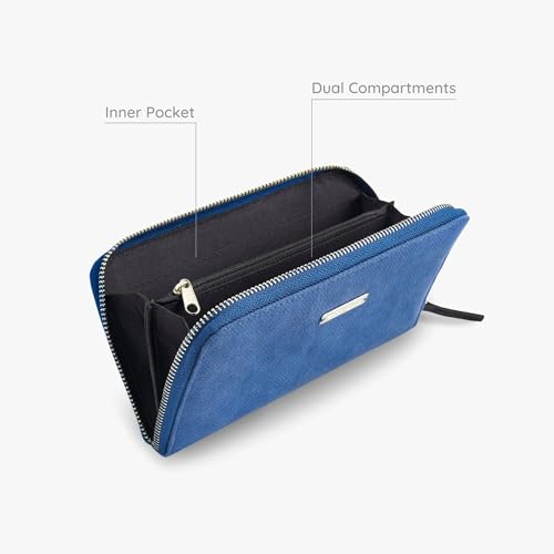 Ecoright Canvas Wallet for Women, Compact Wallet with Passport, Credit Card Holder, Coin Pouch, Women Wallet with Zipper4