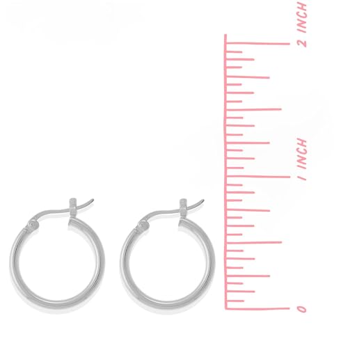 Boma Jewelry Sterling Silver Tube Hoop Earrings with Snap Down