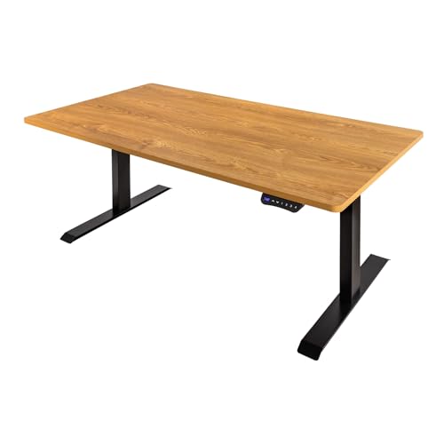 riess-ambiente.de Höhenverstellbarer Schreibtisch Oak Desk 160cm Natur Eichenoptik Industrial Design
