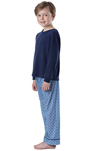 Pajamagram Big Boys' Pajamas Jersey - Long Sleeve 2 Piece Boys Pjs Blue,10 #TOP3