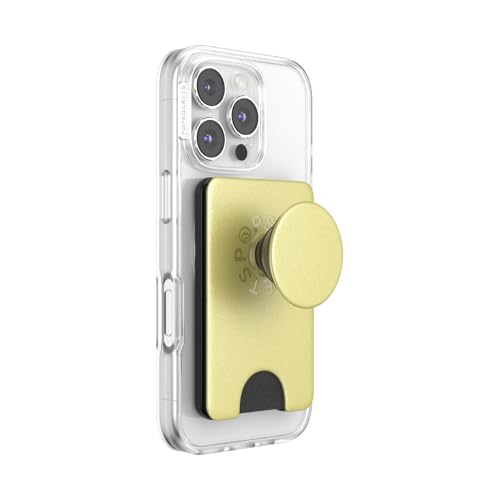 Image of PopSockets Kick-Out Wallet for MagSafe, Adjustable Kickstand, Magnetic Stand, Gold - Painted Gold