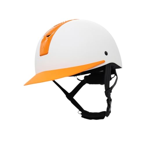 harayaa Equestrian Headgear for Beginners with Openings for Horse Riding, S White