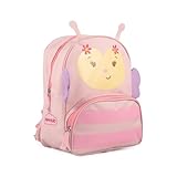 Pimpolho Mochila Infantil Abelha, Rosa, para Meninas, Volta às Aulas, Design de Bichinho