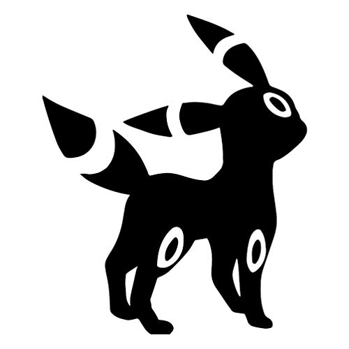 ALPHA MARKETERS RW Designs - Umbreon Character 6" White Vinyl Decal Sticker for Cars LAPTOPS Walls Windows Toolbox Gift