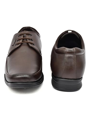 Image of Men's Premium Synthetic Leather Formal Derby Shoes | Ultra-Lightweight Airmix Sole Lace-Up Office Wear