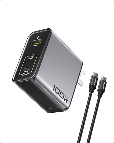 PISEN 100W USB C Charger - 3-Port 100W GaN USB C Charging Block Fast Charging, 100Watt Charging Block with 6FT Type C Cable, 100Watt Wall Charger for MacBook, iPad, iPhone, Samsung, Google Pixelbook -  TP-C67