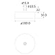 Mextronic Baldachin-Natur 1-flammig/Lampen-Baldachin aus Holz, Ø 100 mm