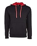 Next Level Unisex French Terry Pullover Hoody M BLACK/ RED