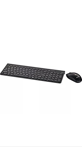 Image of Lenovo SK-8861 Black Wireless Keyboard with wireless mouse and usb receiver