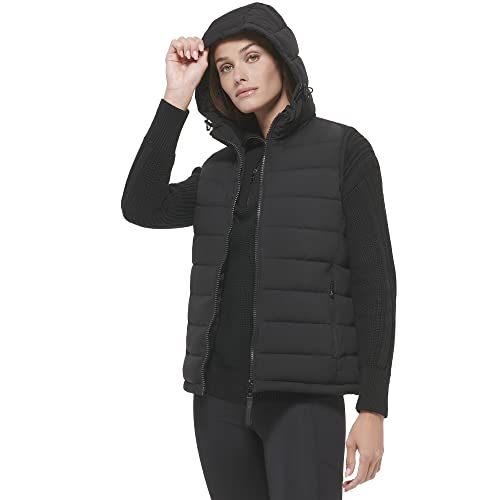 Calvin-Klein-Womens-Hooded-Casual-Stretch-Fabric-Quilted-Vest