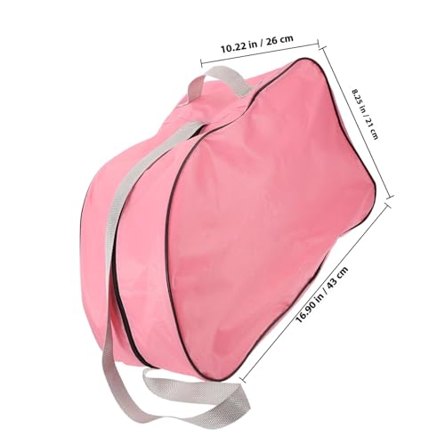 Bolsa para patines rosa con diseño sencillo de transporte portátil 2