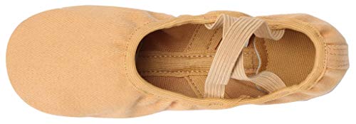 Image of Linodes Stretch Canvas Split Sole Ballet Shoe for Women and Girls Dance | Stretch canvas upper, Breathable, Leather split sole, Stretch-to-fit, For women and girls, Flexible, Comfortable, Lightweight